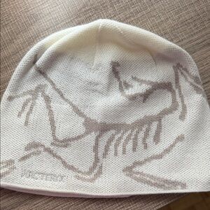 Arc'teryx Cream and Tan Beanie